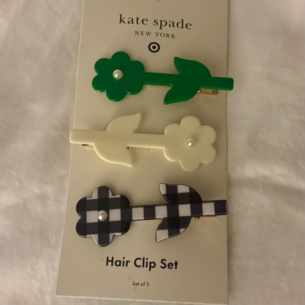 Kate Spade Flower Hair Clip Set